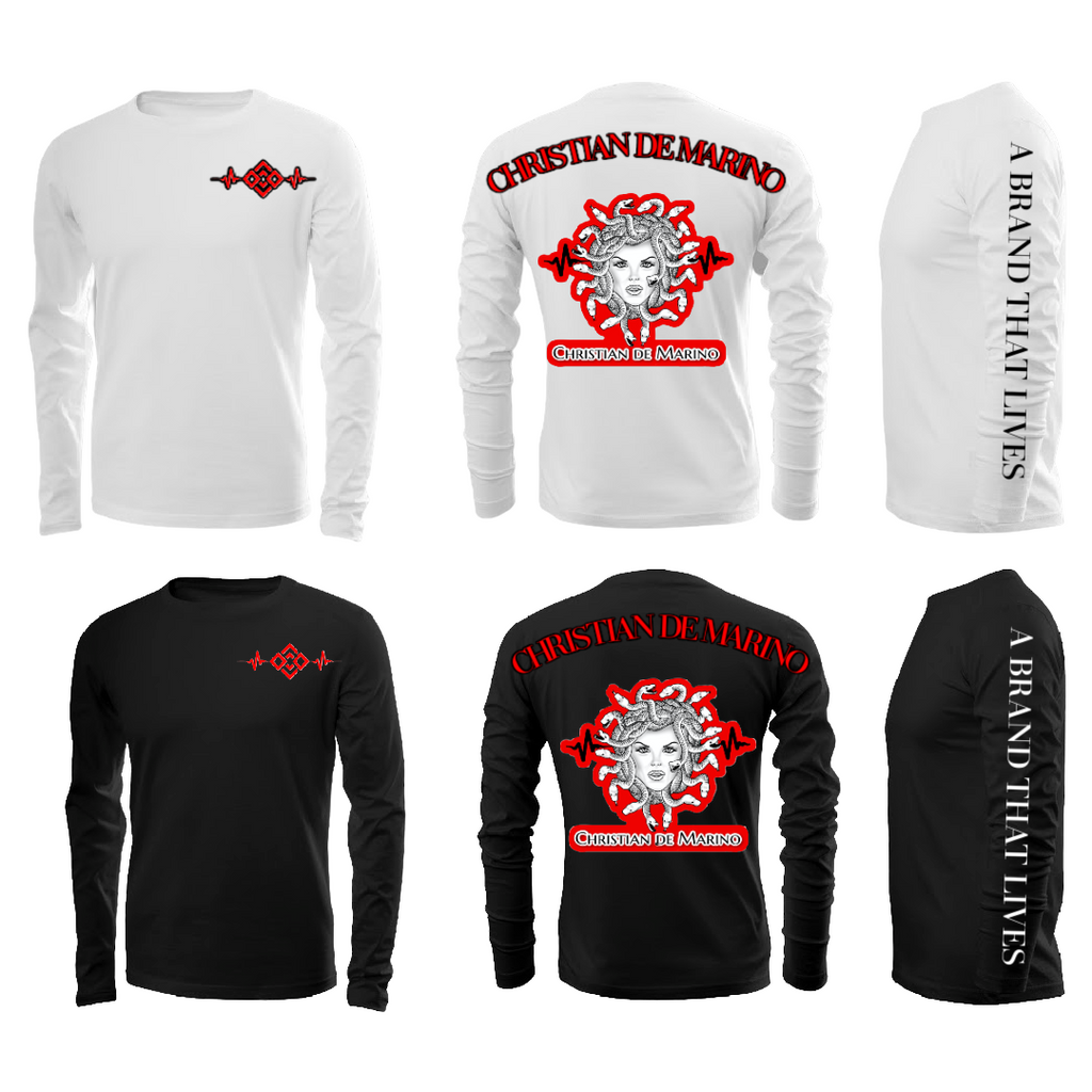 Medusa Logo Printed Long Sleeve T-Shirt