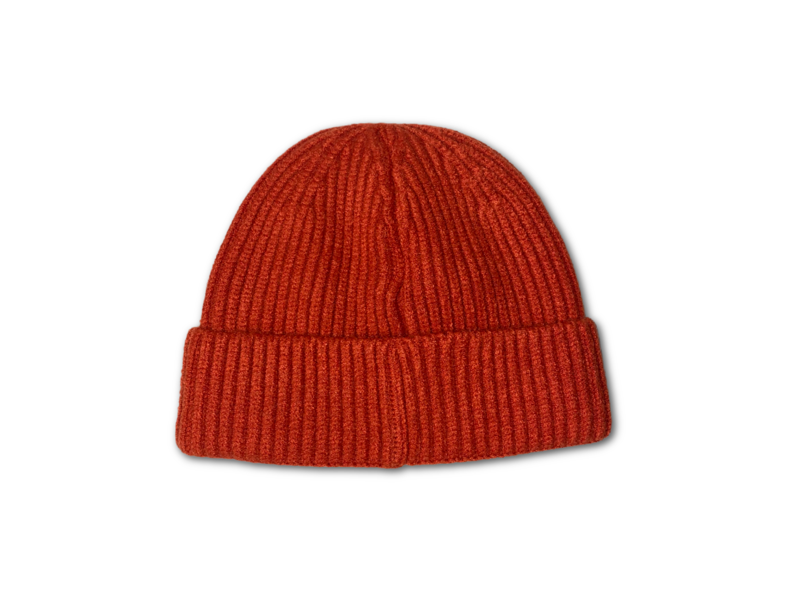 Christian De Marino Ribbed-Knit Beanie- BURNT ORANGE