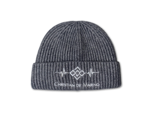 Christian De Marino Ribbed-Knit Beanie- GREY