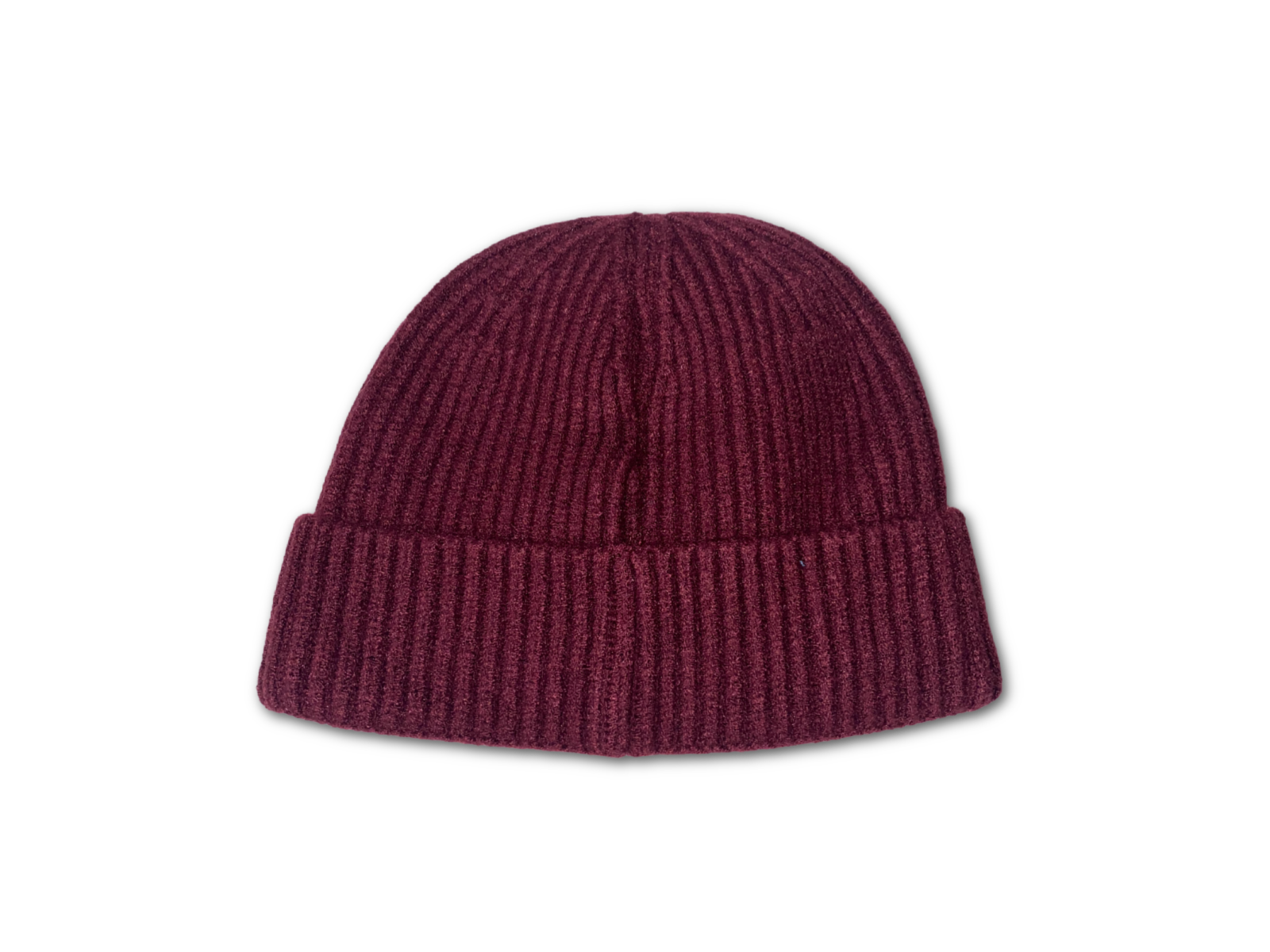 Christian De Marino Ribbed-Knit Beanie- BURGUNDY