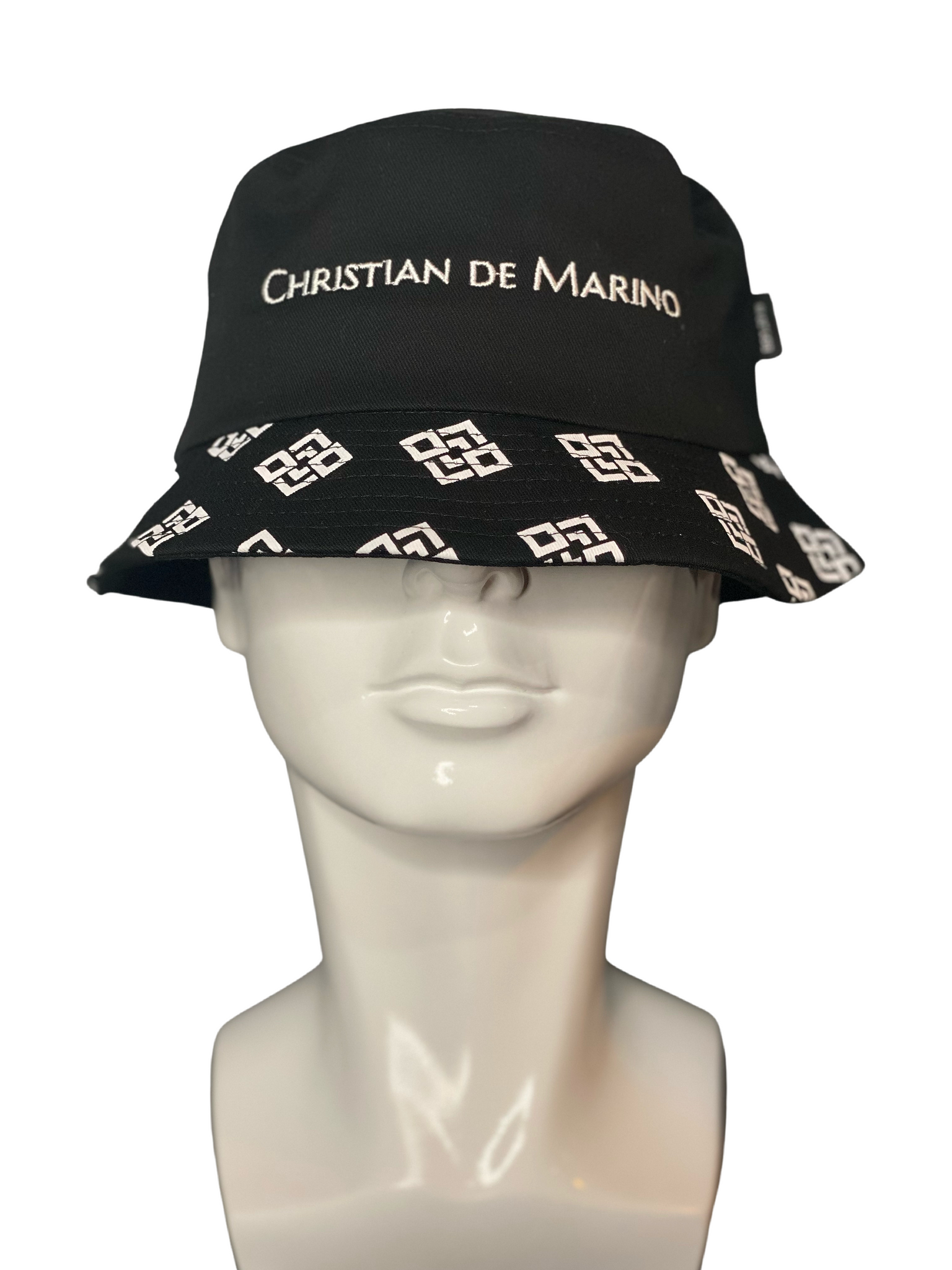 Christian De Marino Logo Black Chino Bucket Hat