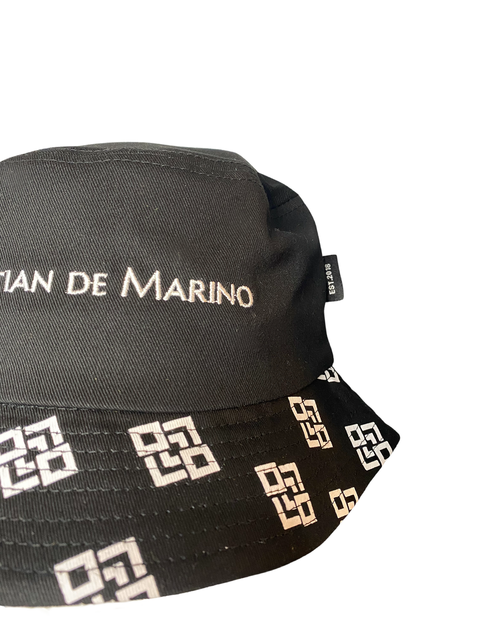 Christian De Marino Logo Black Chino Bucket Hat