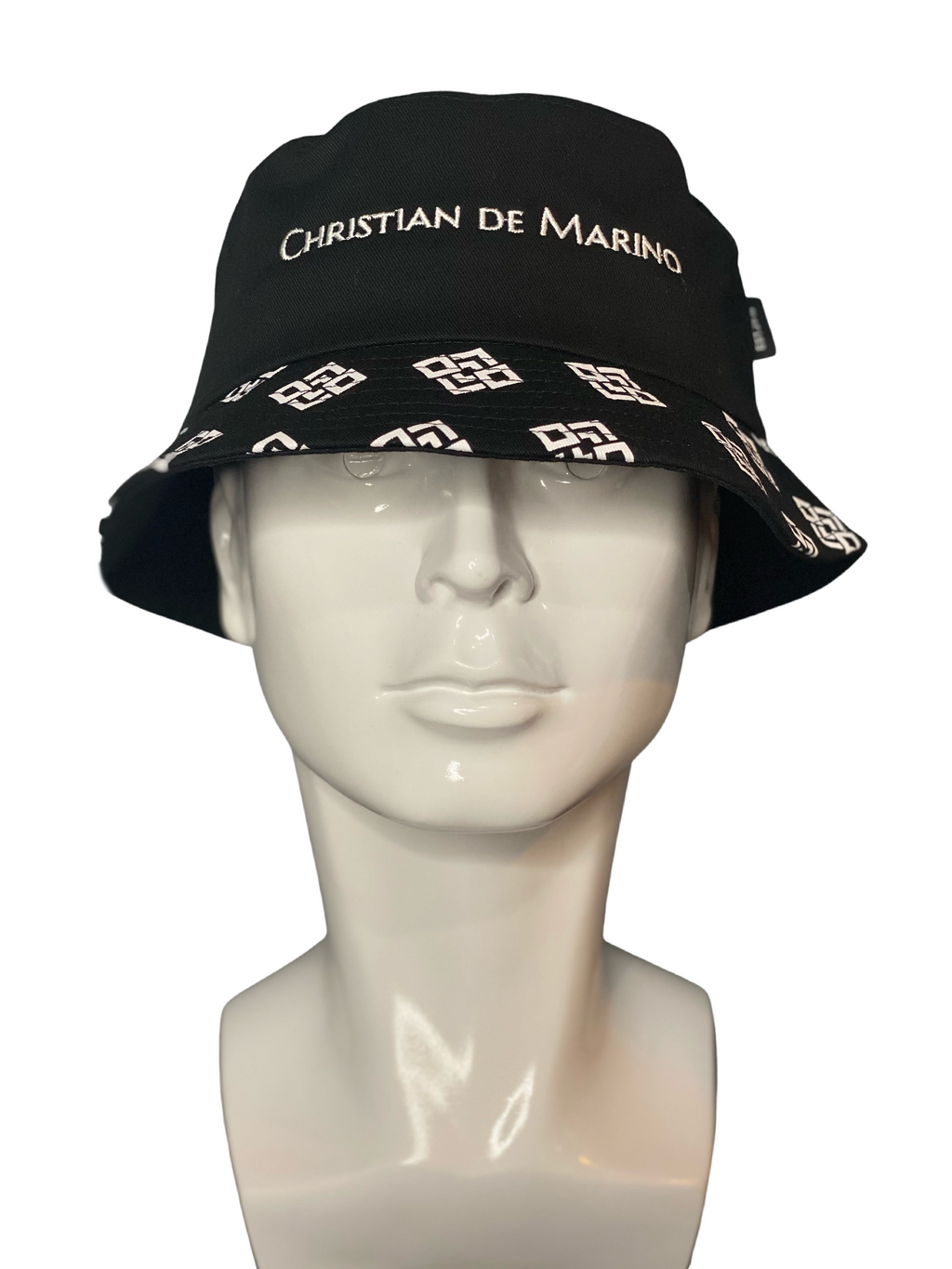 Christian De Marino Logo Black Chino Bucket Hat