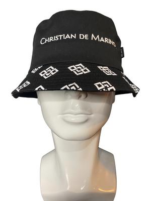 Christian De Marino Logo Black Chino Bucket Hat