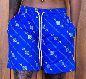 CDM Original Royal Blue Monogram Swim Trunks