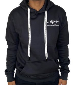 Live Life Reflective Hoodie - BLACK