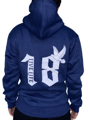 Live Life Hoodie - Navy Blue