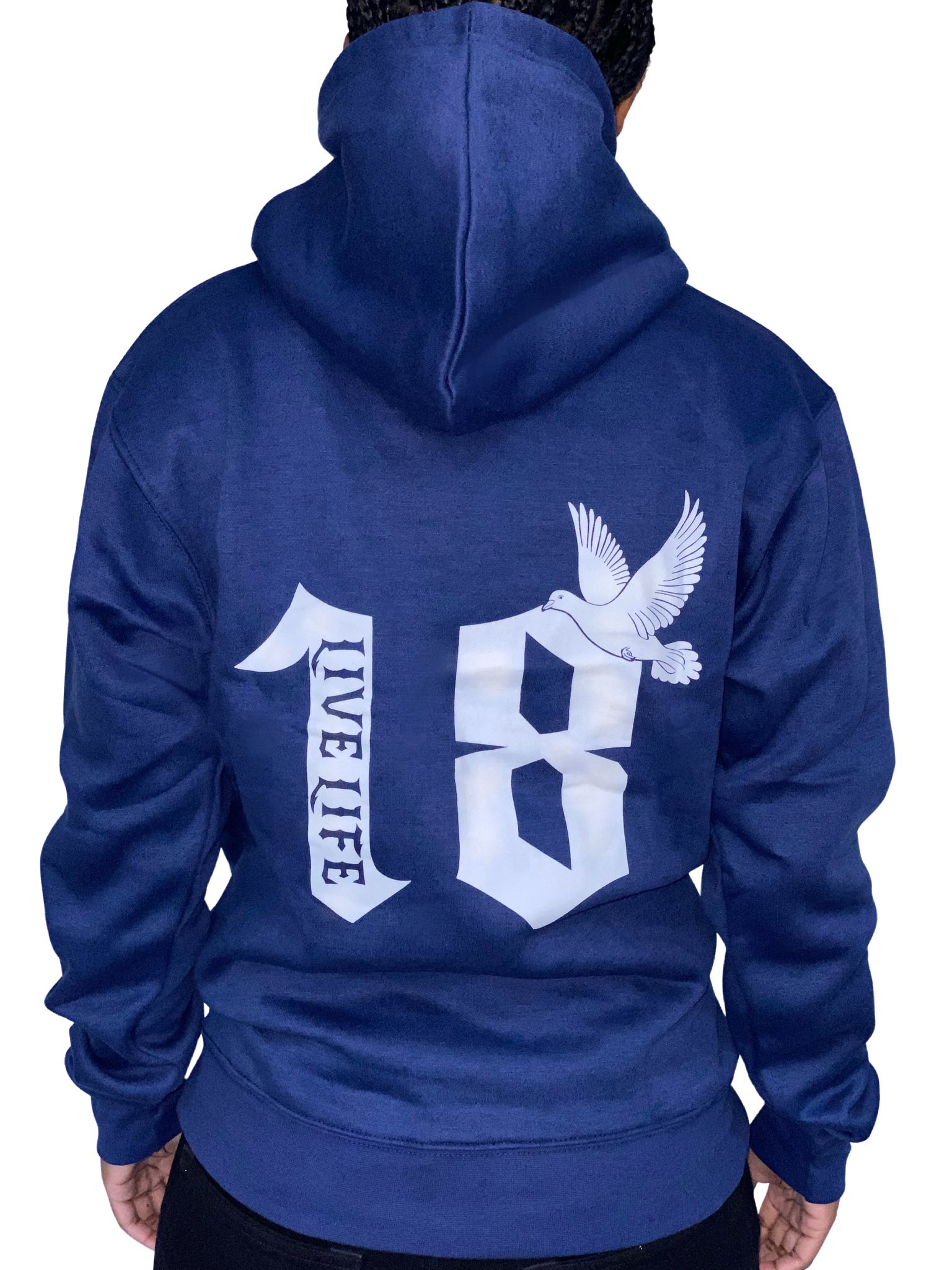 Live Life Hoodie - Navy Blue