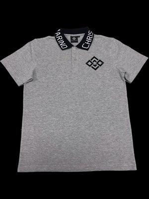 Jacquard Logo Collar Cotton Piqué Polo