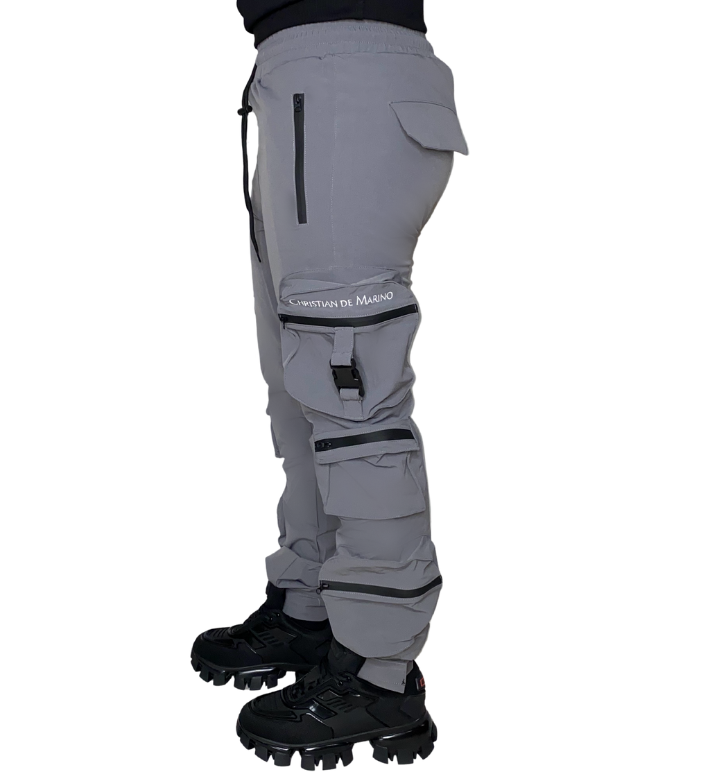 3D Pocket Cargo Pants Grey